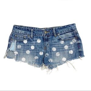 Victoria’s Secret Polka Dot Denim Cutoff Shorts